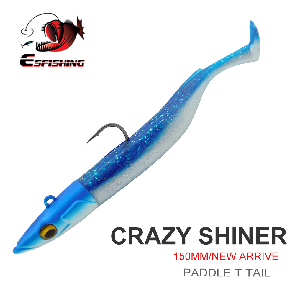 Fishing Lure Spinnerbait - ESFISHING Leurre Souple Crazy Paddle Tail
