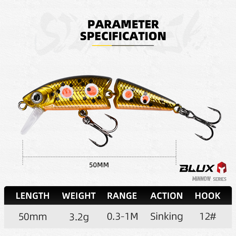 BLUX DR. Minnow Joint 50S Swim - Fishing Lure Popper avis et prix