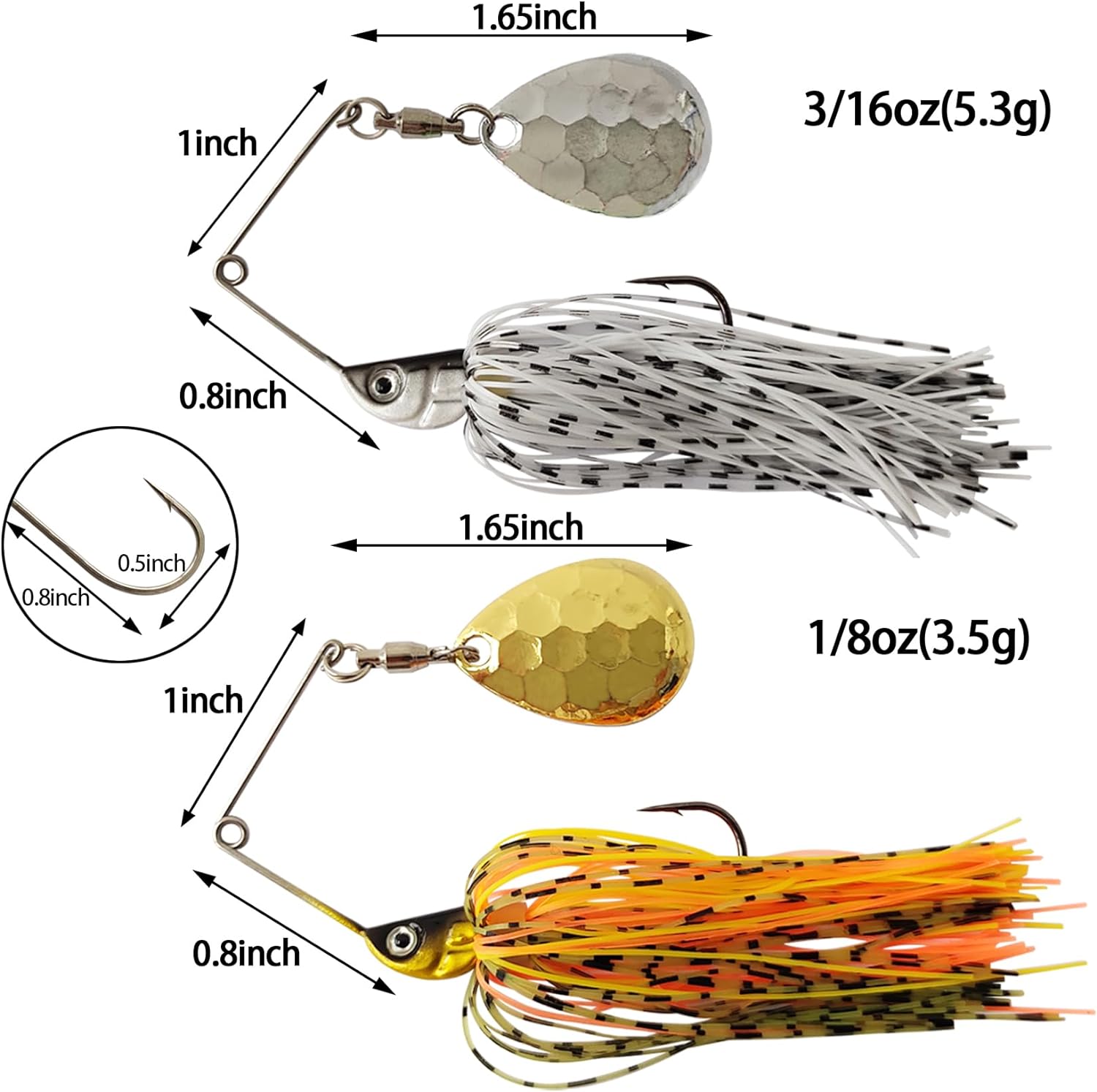 Eupheng Spinner appât cuillère - Fishing Lure Spinnerbait avis et prix