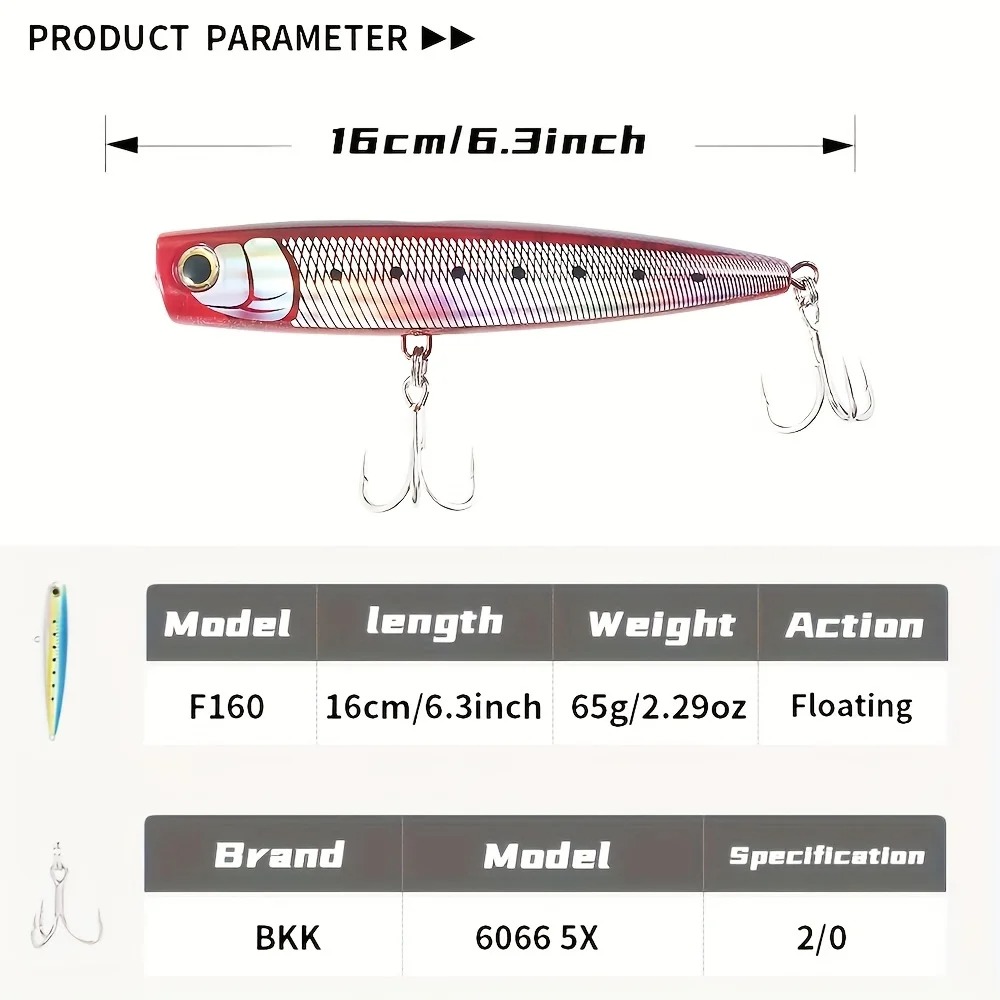 1 leurre popper ABS de grande  - Fishing Lure Popper avis et prix